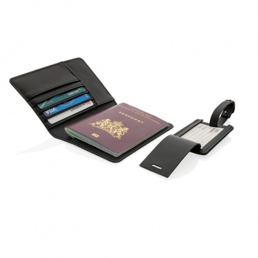 Logo trade business gift photo of: Swiss Peak GRS recycled PU travel gift set