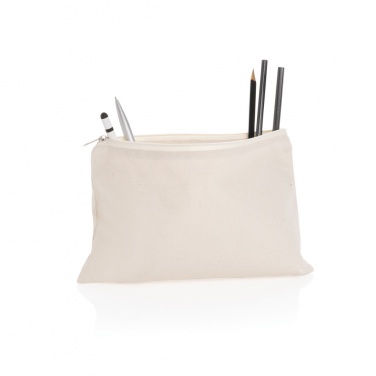 Logo trade corporate gift photo of: Impact Aware™ 285 gsm rcanvas pencil case undyed