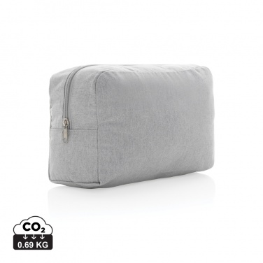 Logo trade promotional items image of: Impact Aware™ 285 gsm rcanvas toiletry bag undyed