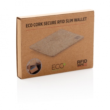 Logotrade business gifts photo of: Cork secure RFID slim wallet