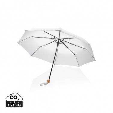 Logotrade promotional gifts photo of: 20.5" Impact AWARE™ RPET 190T Pongee bamboo mini umbrella
