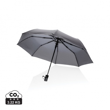 Logo trade promotional gifts image of: 21" Impact AWARE™ RPET 190T mini auto open umbrella