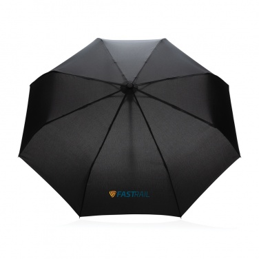 Logotrade promotional gift picture of: 21" Impact AWARE™ RPET 190T bamboo auto open/close umbrella