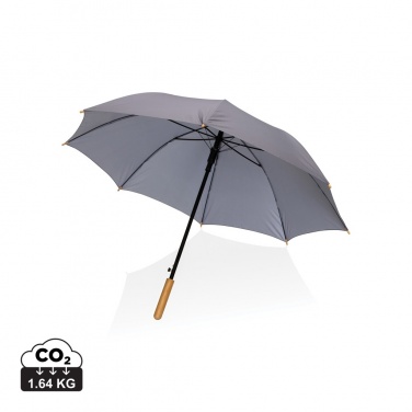 Logotrade corporate gift image of: 23" Impact AWARE™ RPET 190T auto open bamboo umbrella