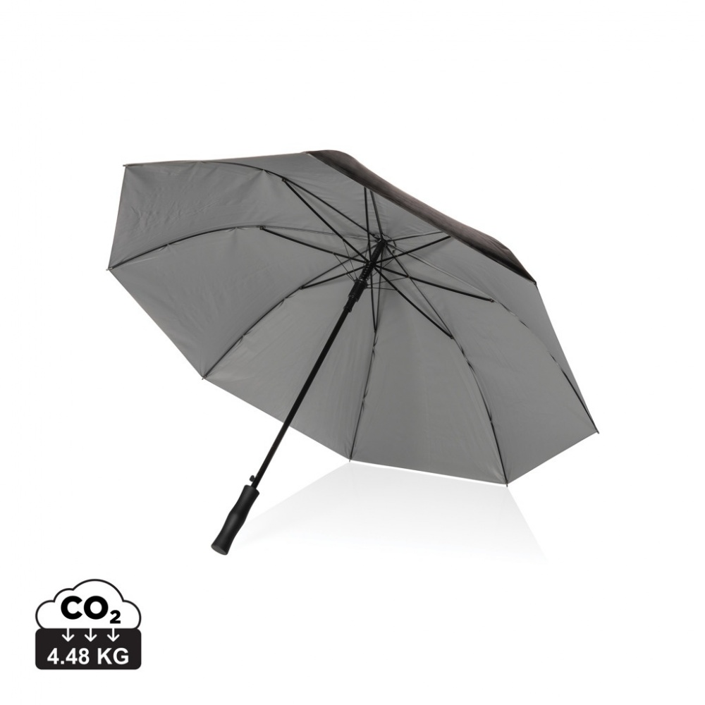 Logo trade promotional giveaways image of: 27" Impact AWARE™ RPET 190T dual colour auto open umbrella