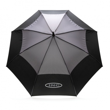 Logo trade promotional gifts image of: 27" Impact AWARE™ RPET 190T auto open stormproof umbrella