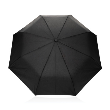 Logo trade corporate gift photo of: Kaycey 21" AWARE™ RPET Acacia wood mini auto open umbrella