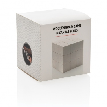 Logotrade advertising product image of: Wooden brain game in canvas pouch