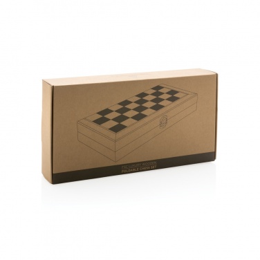 Logo trade promotional giveaway photo of: Luxury wooden foldable chess set
