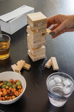 Logo trade promotional products picture of: Deluxe tumbling tower wood block stacking game
