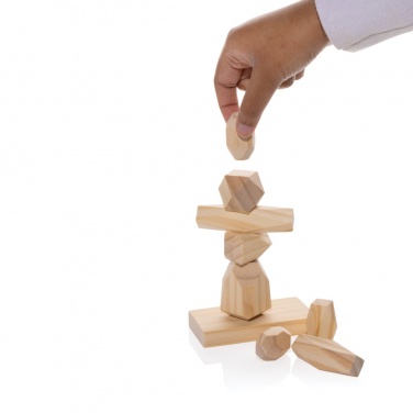 Logotrade business gift image of: Ukiyo Crios wooden balancing rocks in pouch