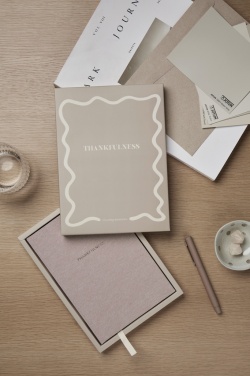 Logotrade advertising products photo of: VINGA Thankfulness GRS recycled paper journal