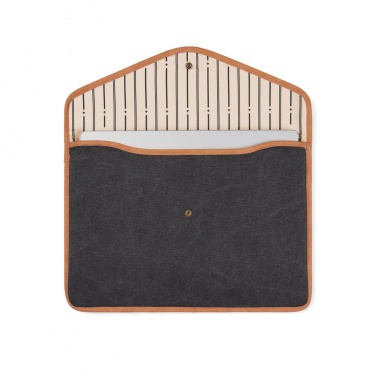 Logo trade business gift photo of: VINGA Bosler GRS recycled canvas 16" laptop sleeve