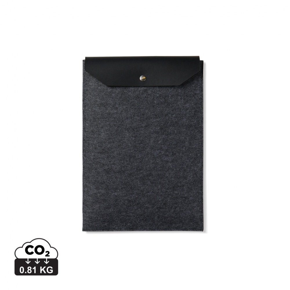 Logo trade promotional merchandise photo of: VINGA Albon GRS recycled felt 15" laptop sleeve