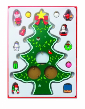 Logo trade corporate gifts picture of: Wooden xmas tree decoration