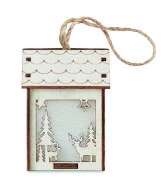 Logo trade promotional merchandise picture of: MDF house with light