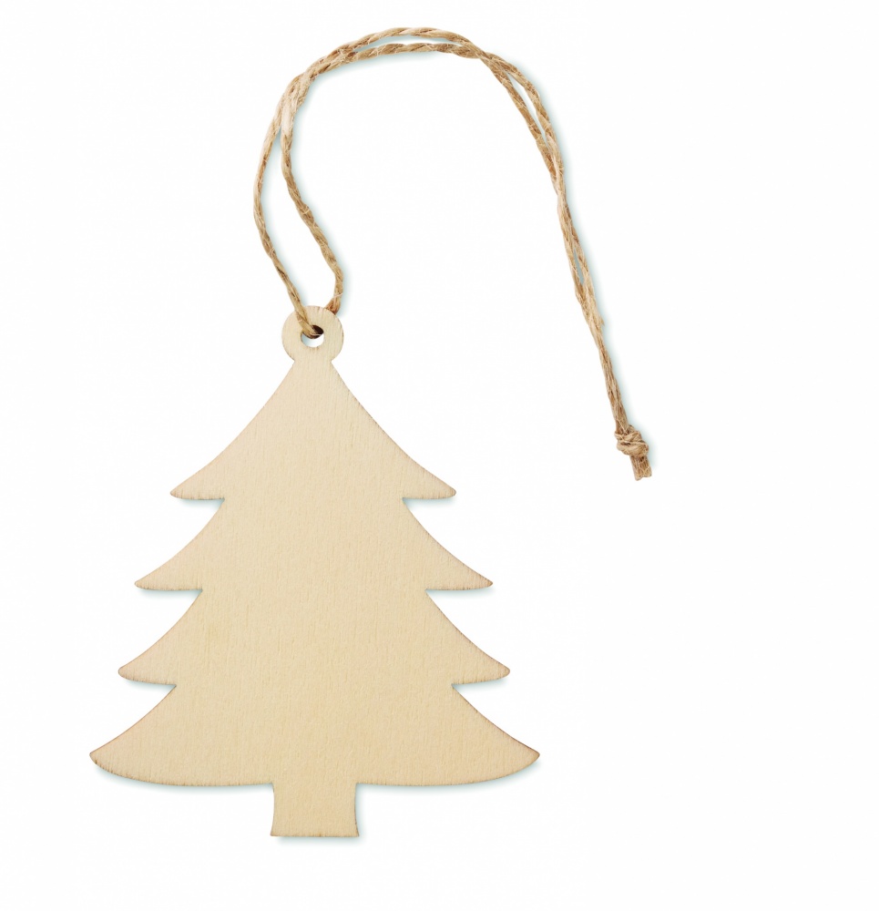 Logo trade promotional products image of: Wooden Tree shaped hanger