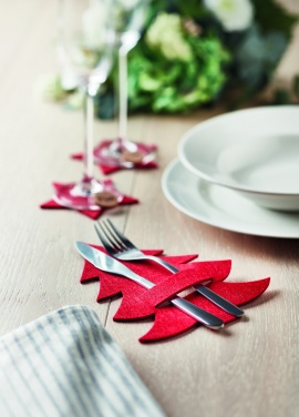 Logo trade business gifts image of: RPET felt cutlery holder set