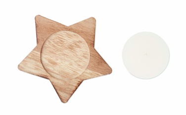 Logotrade promotional giveaway image of: Candle on star wooden base