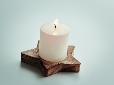 Logotrade promotional giveaway picture of: Candle on star wooden base