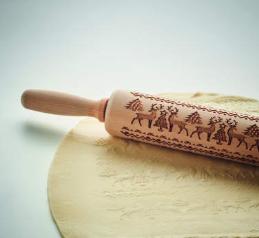 Logotrade promotional item image of: Christmas pastry wooden rolling