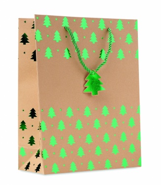 Logo trade promotional giveaways image of: Gift paper bag with pattern