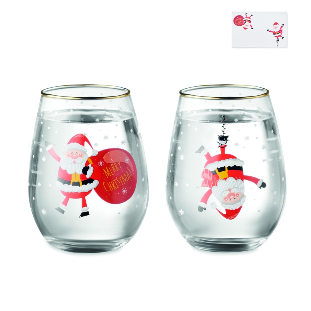 Logotrade advertising products photo of: Set of 2 Christmas glasses