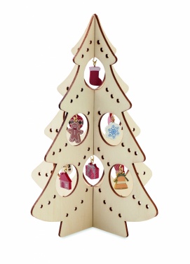 Logotrade promotional gift image of: Wooden Xmas tree decoration
