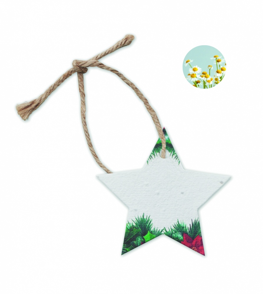 Logotrade corporate gift image of: Seed paper Xmas ornament