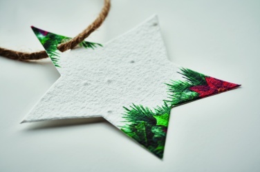 Logo trade promotional merchandise image of: Seed paper Xmas ornament