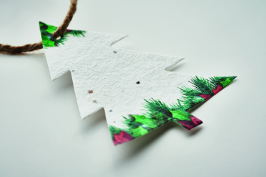 Logo trade promotional merchandise image of: Seed paper Xmas ornament