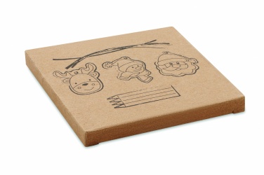 Logo trade promotional merchandise image of: Drawing wooden ornaments set
