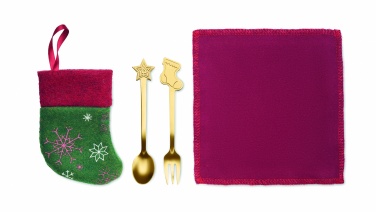 Logotrade promotional merchandise photo of: Christmas dessert cutlery set