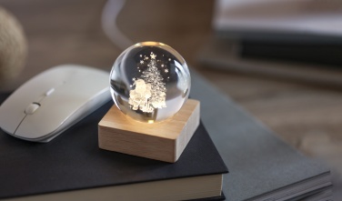 Logo trade promotional giveaways image of: Christmas LED crystal ball