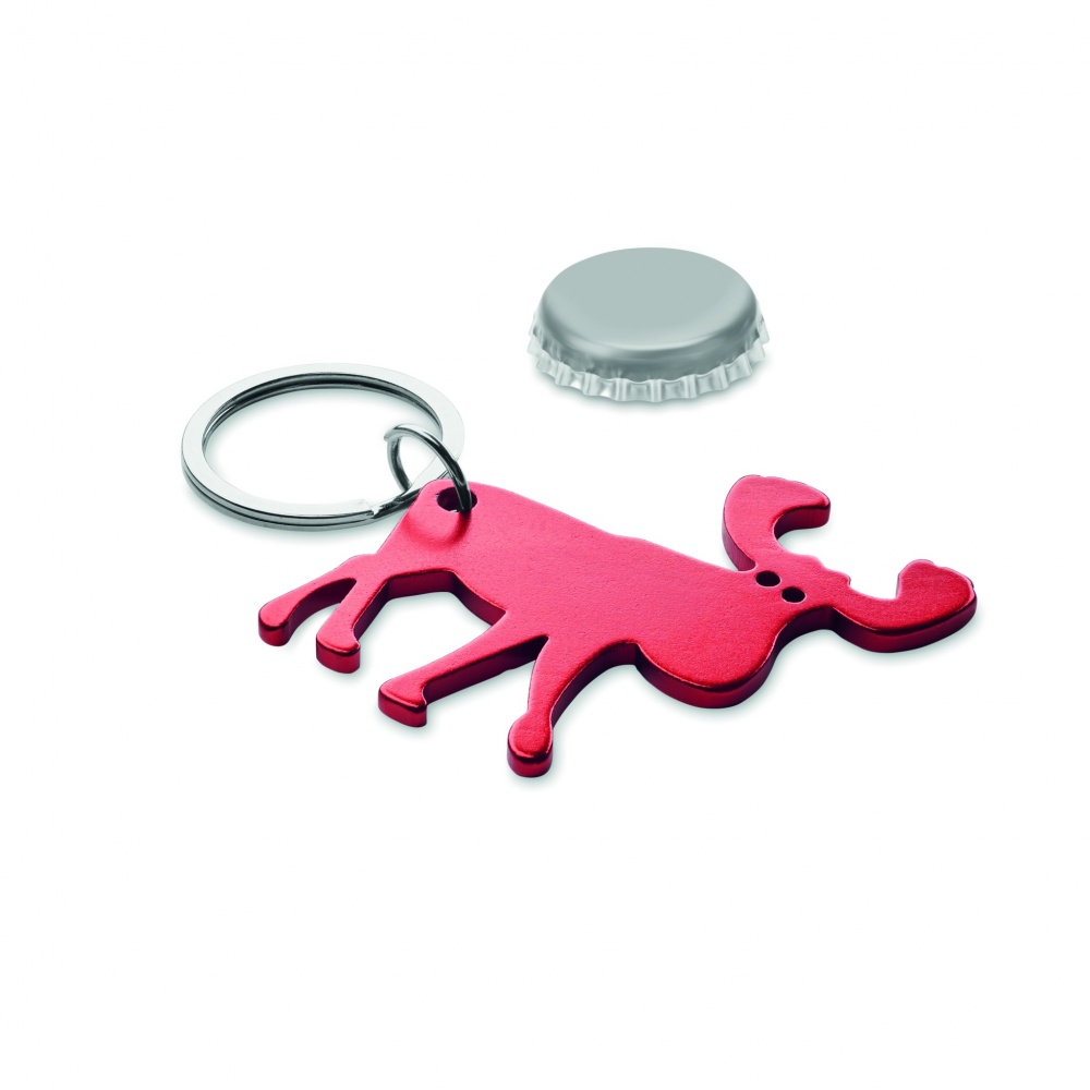 Logo trade promotional merchandise photo of: Recycled aluminium key ring Pori