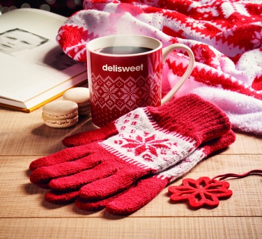 Logotrade promotional merchandise image of: Winter gift mug and gloves set