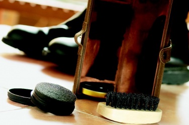 Logo trade promotional giveaways image of: Shoe polish kit
