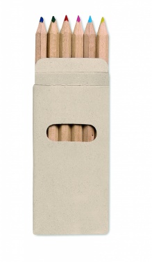 Logo trade corporate gifts picture of: 6 coloured pencils in box