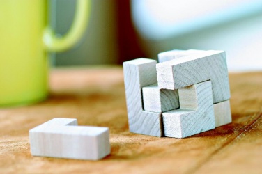 Logo trade advertising products picture of: Wooden puzzle in cotton pouch