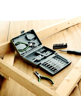 Logo trade promotional merchandise image of: Foldable 25 piece tool set