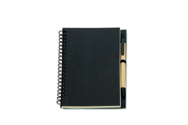 Logo trade promotional products picture of: B6 Recycled notebook with pen