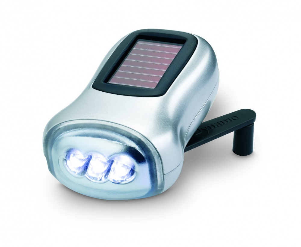 Logotrade promotional item image of: Dual powered dynamo torch