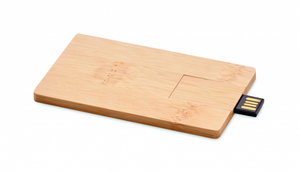 Logo trade promotional items image of: 16GB bamboo casing USB