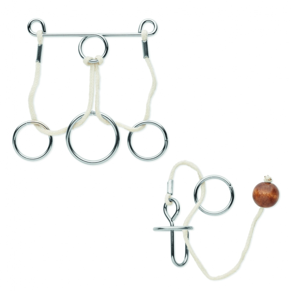 Logotrade promotional item picture of: Set of 2 metal brain teasers