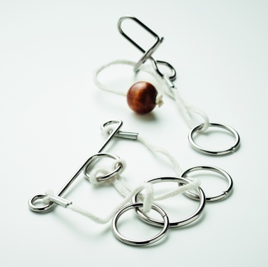 Logo trade promotional gift photo of: Set of 2 metal brain teasers