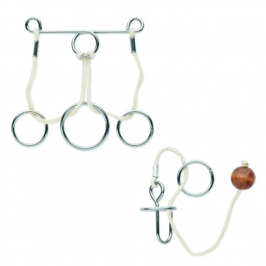 Logo trade promotional giveaways picture of: Set of 2 metal brain teasers