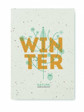 Logo trade promotional giveaways picture of: A5 seed paper cover notebook