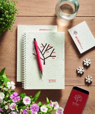 Logo trade advertising products image of: A5 seed paper cover notebook
