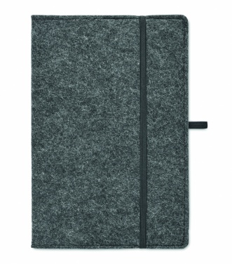 Logo trade promotional gifts picture of: A5 notebook RPET felt