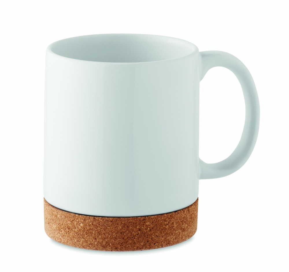 Logo trade advertising products image of: Ceramic cork mug 280 ml